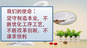 我們的使命：堅(jiān)守制造本業(yè)，不斷優(yōu)化工序工藝，不斷改革創(chuàng)新，不謀求快利